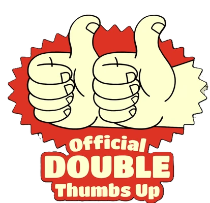 OMC Official Double Thumbs Up rating badge